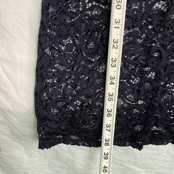 Enfocus Navy Blue Lace Cocktail Dress Size 8 - Picture 8 of 11